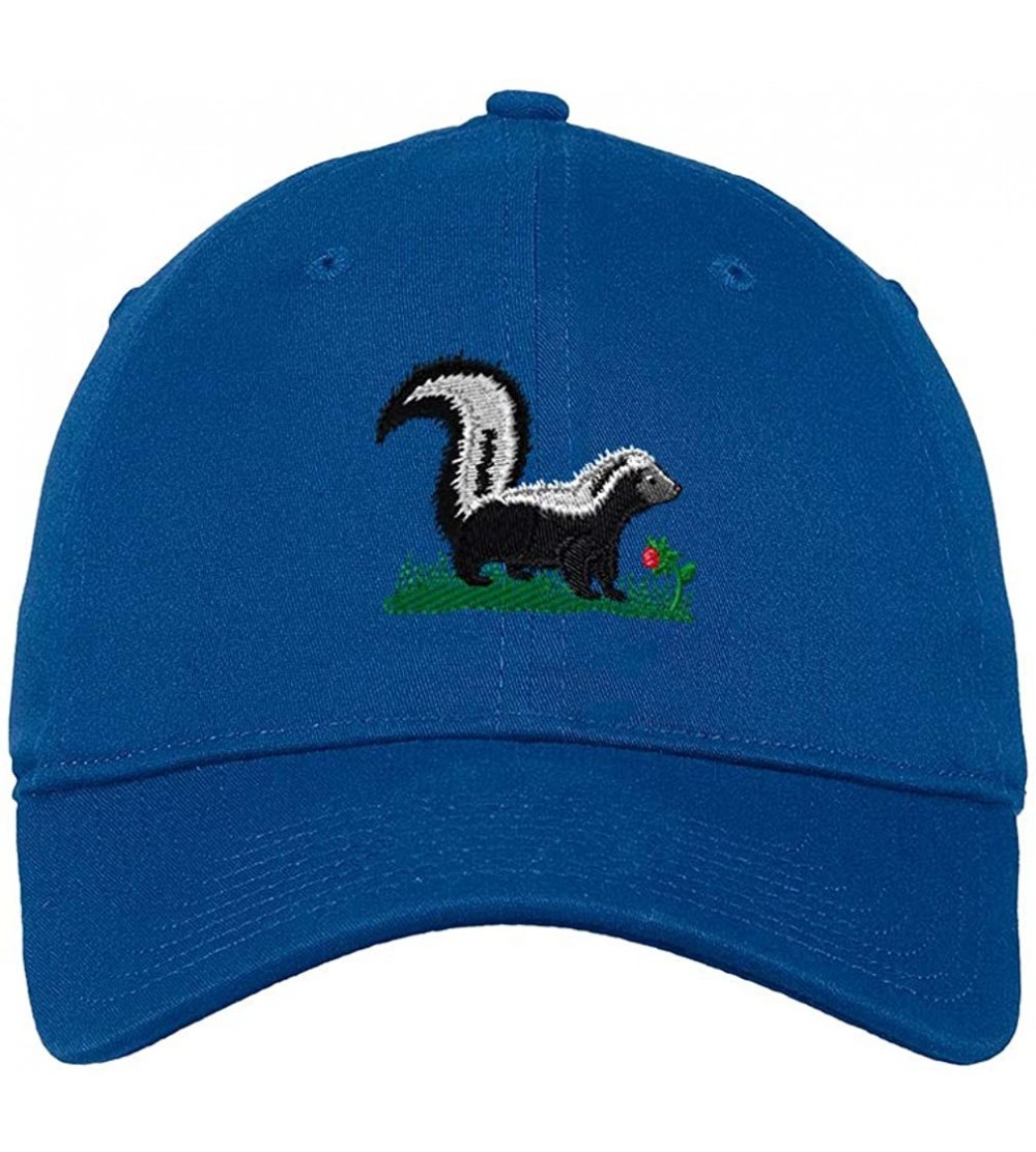 Baseball Caps Custom Low Profile Soft Hat Skunk A Embroidery Animal Name Cotton Dad Hat - Royal Blue - CL18QUQ9LE2 $18.98