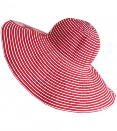 Sun Hats Womens Extra Large 6" Brim Sun Hat ROM-2 - Red - CL11LEJCJ2F $18.29