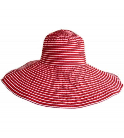 Sun Hats Womens Extra Large 6" Brim Sun Hat ROM-2 - Red - CL11LEJCJ2F $18.29