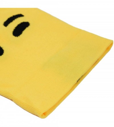 Skullies & Beanies Emoji Beanie Hat Winter Gift Kiis & LOL Funny Hats Yellow Fashion One Size - Kiss - CJ18K4QAHO6 $12.84