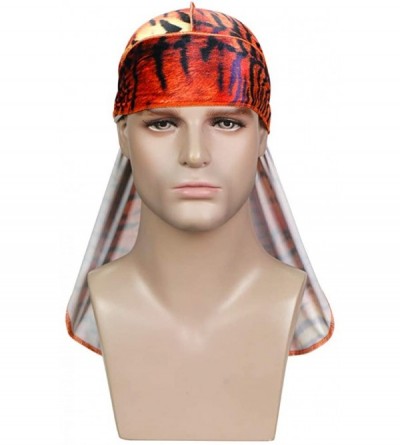 Skullies & Beanies Luxury Textile Printing Du-rag - Silky Velvet Durag Headwraps with Extra Long Tail and Wide Straps for 360...