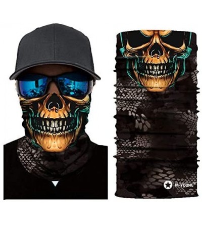 Balaclavas Skull Face Mask Bandanas- Neck Gaiter- Headwear- Magic Scarf- Headband for dust Sun Wind - Xa-034 - C0197HK7MSK $8.80