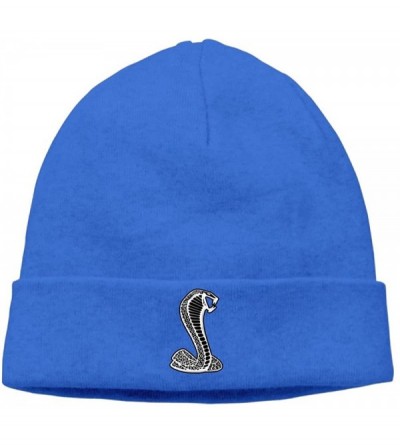 Skullies & Beanies Unisex Beanie Cap Winter Warm Elastic Skull Cap Black Mustang Cobra - Royalblue - CY18GZ059ES $13.43