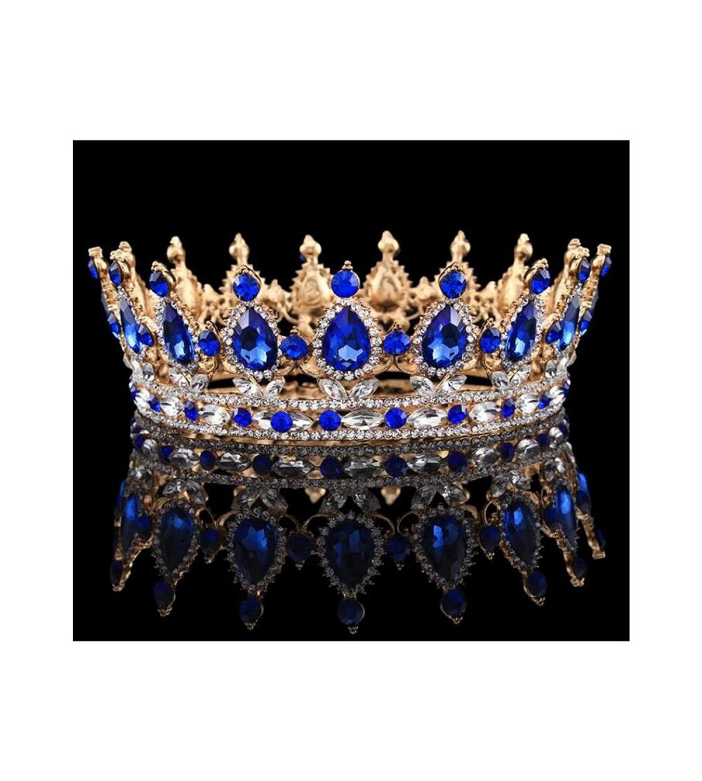 Headbands Vintage Wedding Crystal Rhinestone Bridal - More diamond blue - CW18WR98MIE $40.51