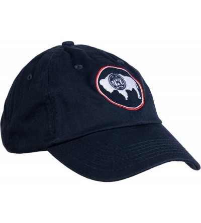 Baseball Caps Vintage Wyoming Flag - Crest and Buffalo WY State Pride Men Women Baseball Hat Cap Navy - CZ18R4IIHYI $30.54