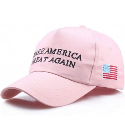 Skullies & Beanies Make America Great Again Donald Trump Cap Hat Unisex Adjustable Hat - 001 Pink - CN18QEZTHGR $8.66