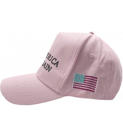 Skullies & Beanies Make America Great Again Donald Trump Cap Hat Unisex Adjustable Hat - 001 Pink - CN18QEZTHGR $8.66