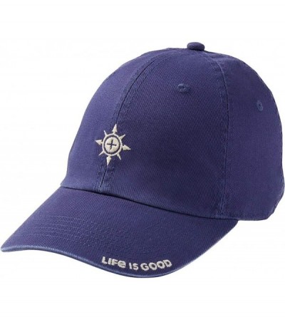 Baseball Caps Chill Cap Baseball Hat Collection - Compass-darkest Blue - C218GEOEWNK $26.13