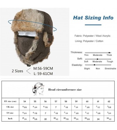 Bomber Hats Unisex Bomber Trapper Earflaps Russian Ushanka Winter Hat Hunting Cap 55-61cm - 89098-black - CC18KNWCUMT $26.67