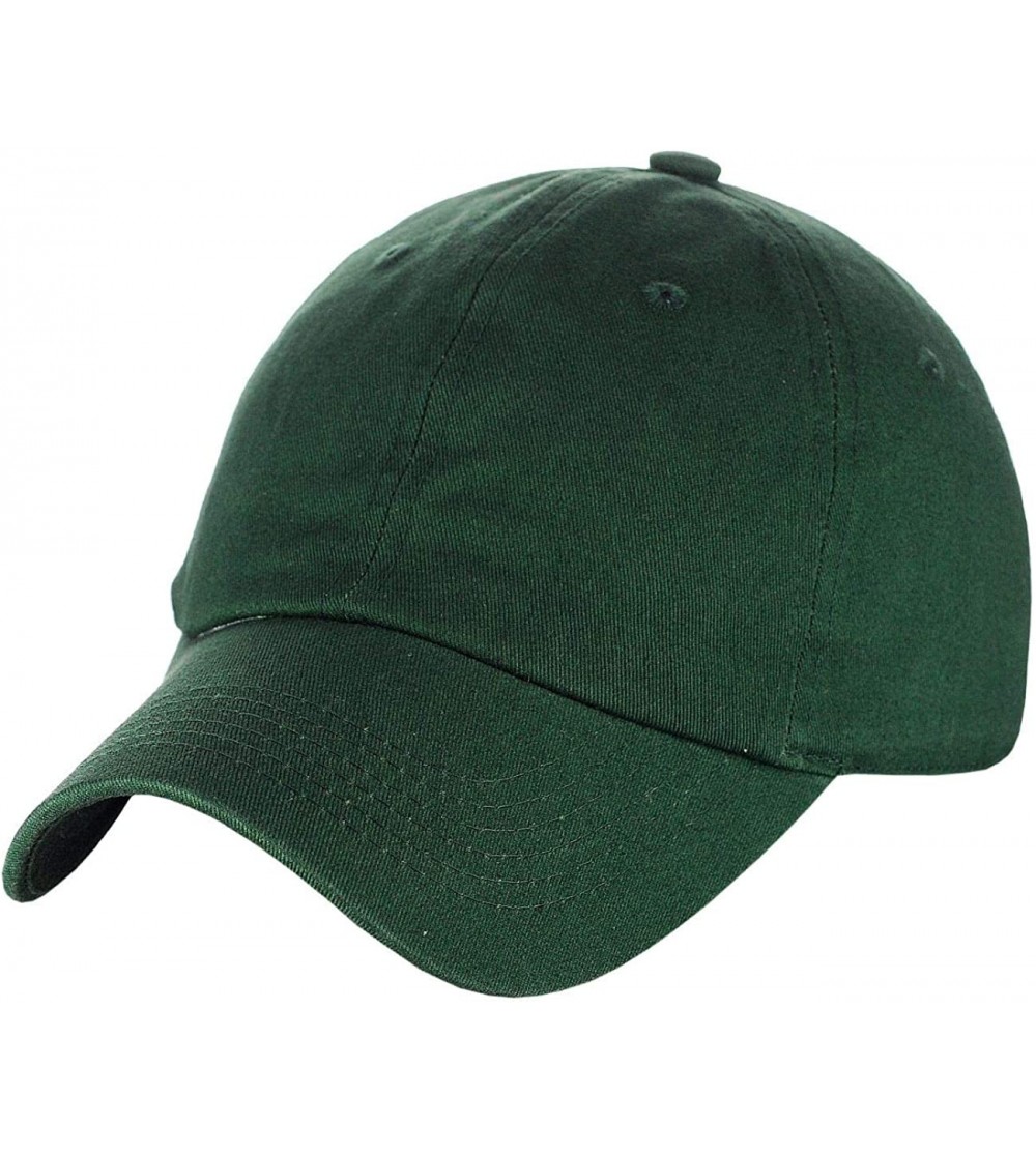 Baseball Caps Unisex Classic Blank Low Profile Cotton Unconstructed Baseball Cap Dad Hat - Hunter Green - C418RR38H2L $7.43