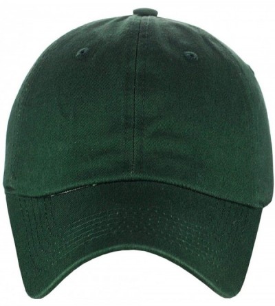 Baseball Caps Unisex Classic Blank Low Profile Cotton Unconstructed Baseball Cap Dad Hat - Hunter Green - C418RR38H2L $7.43