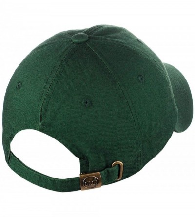 Baseball Caps Unisex Classic Blank Low Profile Cotton Unconstructed Baseball Cap Dad Hat - Hunter Green - C418RR38H2L $7.43