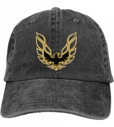 Baseball Caps Unisex Trans Am Firebird Logo Adjustable Vintage Washed Denim Baseball Cap Dad Hat - Black - CY18UIM8QKS $20.87