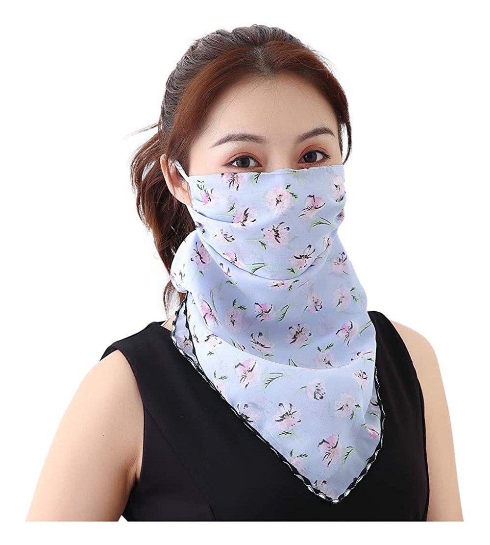 Balaclavas Protection Seamless Bandanas Outdoors Festivals - Blue - CN197E3C809 $10.16