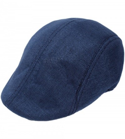 Berets Cotton Male Ladies Casual Newsboy Caps Berets - Dark Blue - CN1872NXLZ5 $11.55