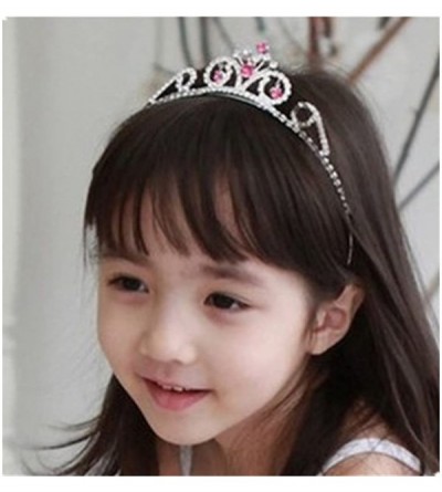 Headbands Wedding Party Children Bridesmaid Flower Girl Rhinestones Crown Headband Tiara - C312ED7H861 $14.67