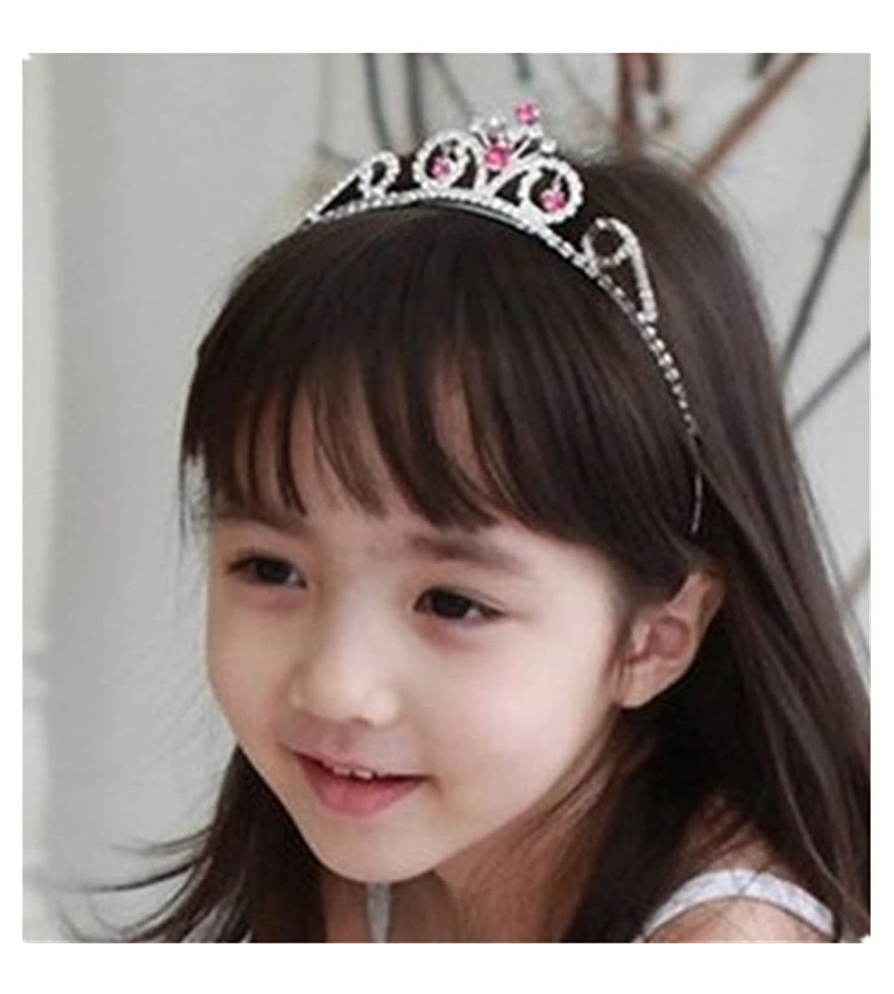 Headbands Wedding Party Children Bridesmaid Flower Girl Rhinestones Crown Headband Tiara - C312ED7H861 $14.67