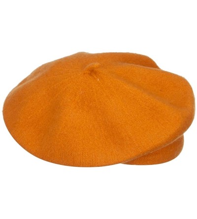 Berets Ladies Wool Beret - Mustard - CW12LJZ9EVR $32.49