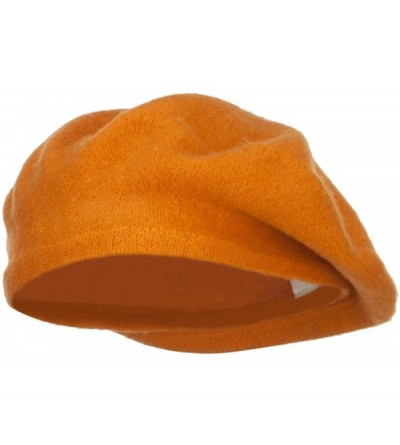 Berets Ladies Wool Beret - Mustard - CW12LJZ9EVR $32.49