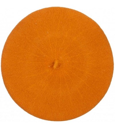 Berets Ladies Wool Beret - Mustard - CW12LJZ9EVR $32.49