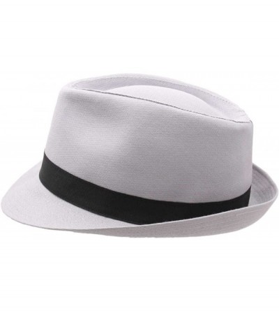 Fedoras Classic Trilby Trilby Hat - Gris-noir - CR124G321YL $33.31