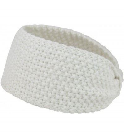 Headbands Women's Winter Knit Headband - Bow - Cream - CZ12NZS0985 $22.41