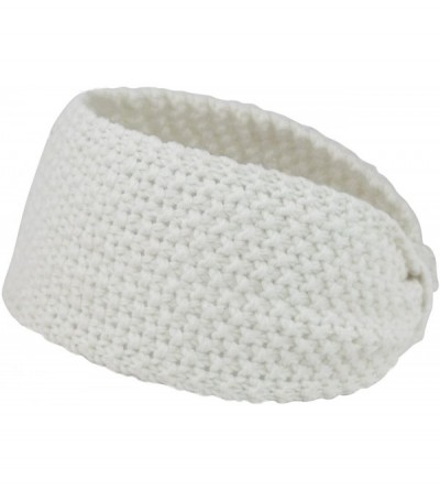 Headbands Women's Winter Knit Headband - Bow - Cream - CZ12NZS0985 $15.15