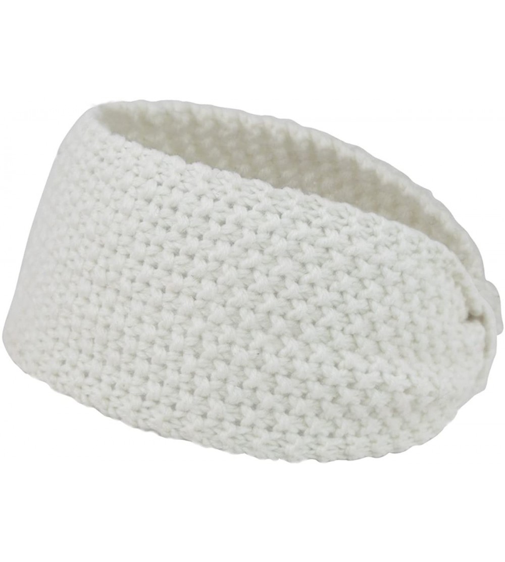 Headbands Women's Winter Knit Headband - Bow - Cream - CZ12NZS0985 $15.15