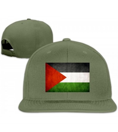 Sun Hats Palestinian Retro FlagBaseball Caps Grid Hat Adjustable Trucker Cap Bandanas - Forestgreen - CF18COU30M0 $15.49