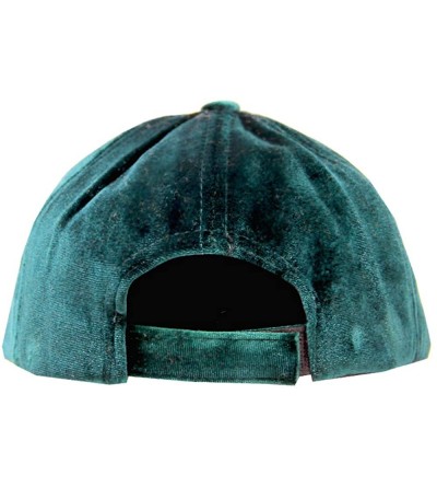 Baseball Caps Unisex Plain Soft Velvety Baseball Cap Hat Adjustable Band - Hunter Green - CJ18IA3DR3C $19.43