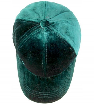 Baseball Caps Unisex Plain Soft Velvety Baseball Cap Hat Adjustable Band - Hunter Green - CJ18IA3DR3C $10.65