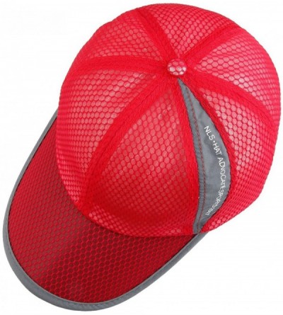 Baseball Caps Sport Sun Hat- Adjustable Baseball Cap Dry Quick Weightlight Mesh Hats - 027-red - C2183CKNLOL $9.86