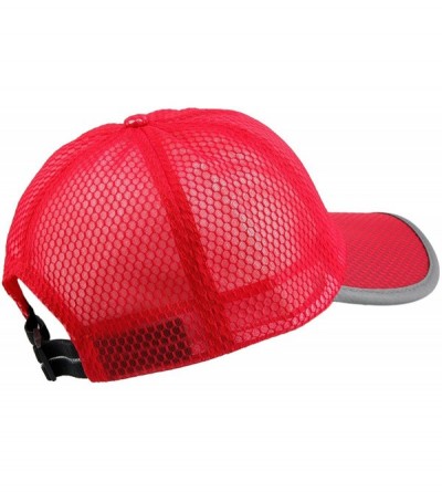 Baseball Caps Sport Sun Hat- Adjustable Baseball Cap Dry Quick Weightlight Mesh Hats - 027-red - C2183CKNLOL $9.86