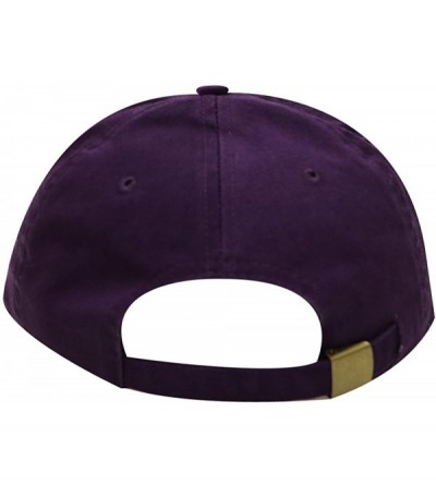 Baseball Caps Peach Cotton Baseball Dad Cap - Purple - CB17XMRRZLG $9.60