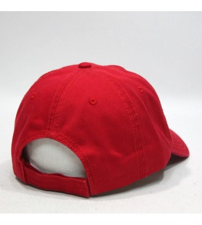 Baseball Caps Classic Washed Cotton Twill Low Profile Adjustable Baseball Cap - Red - CT12C7ZA3TT $12.46