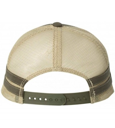 Baseball Caps Striped Trucker Cap - Olive/Khaki - C9126X5VM2H $12.00