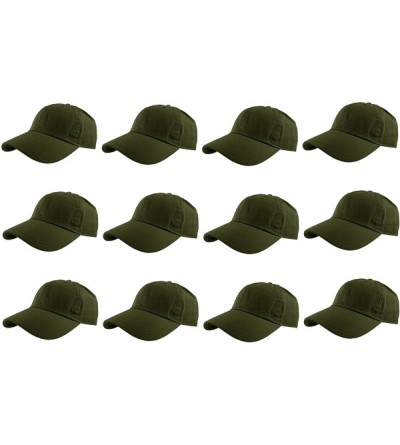 Baseball Caps Baseball Caps 100% Cotton Plain Blank Adjustable Size Wholesale LOT 12 Pack - Army Green - CW18I9OE382 $27.12