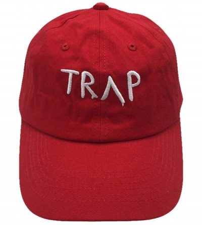 Baseball Caps Trap Dad Hat Baseball Cap Cotton Hat Embroidered Cap Plain Cap with Adjustable - Red - CN18H6RKRDQ $10.67