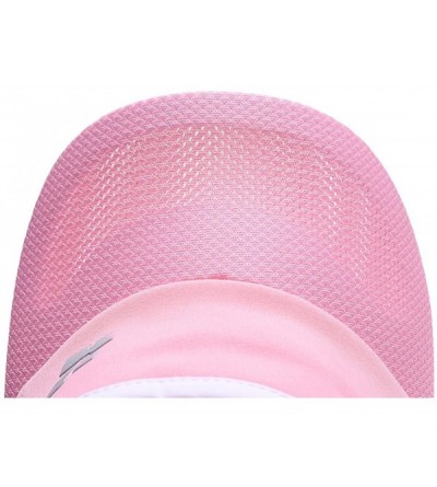 Visors Sun Visor for Men Women-Premium Sports Tennis Golf Running Hat- Mesh Adjustable Cap - Pink - CZ18E75R62I $27.47