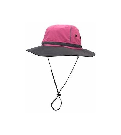 Bucket Hats Outdoor Sun Hats with Wind Lanyard Bucket Hat Fishing Cap Boonie for Men/Women/Kids - Peach - CN17YX839DN $13.72