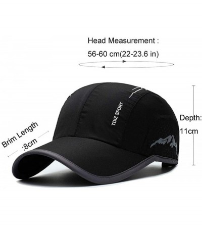 Baseball Caps Outdoor Sun Visor Hats Lightweight Waterproof Breathable Sports Hat UPF50+ Ultra Thin Cooling Baseball Hats - C...