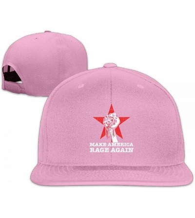 Baseball Caps Make America Rage Again Snapback Unisex Flat Bill Visor Baseball Cap - Pink - CF18COL52TH $8.59