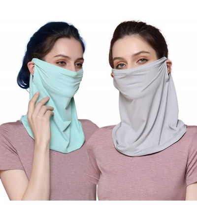 Balaclavas 2 PCS Ear Hole Bandana Neck Gaiter Tube Face Mask Headwear Face Scarf Sun Protection for Hiking Fishing - CP1920TD...