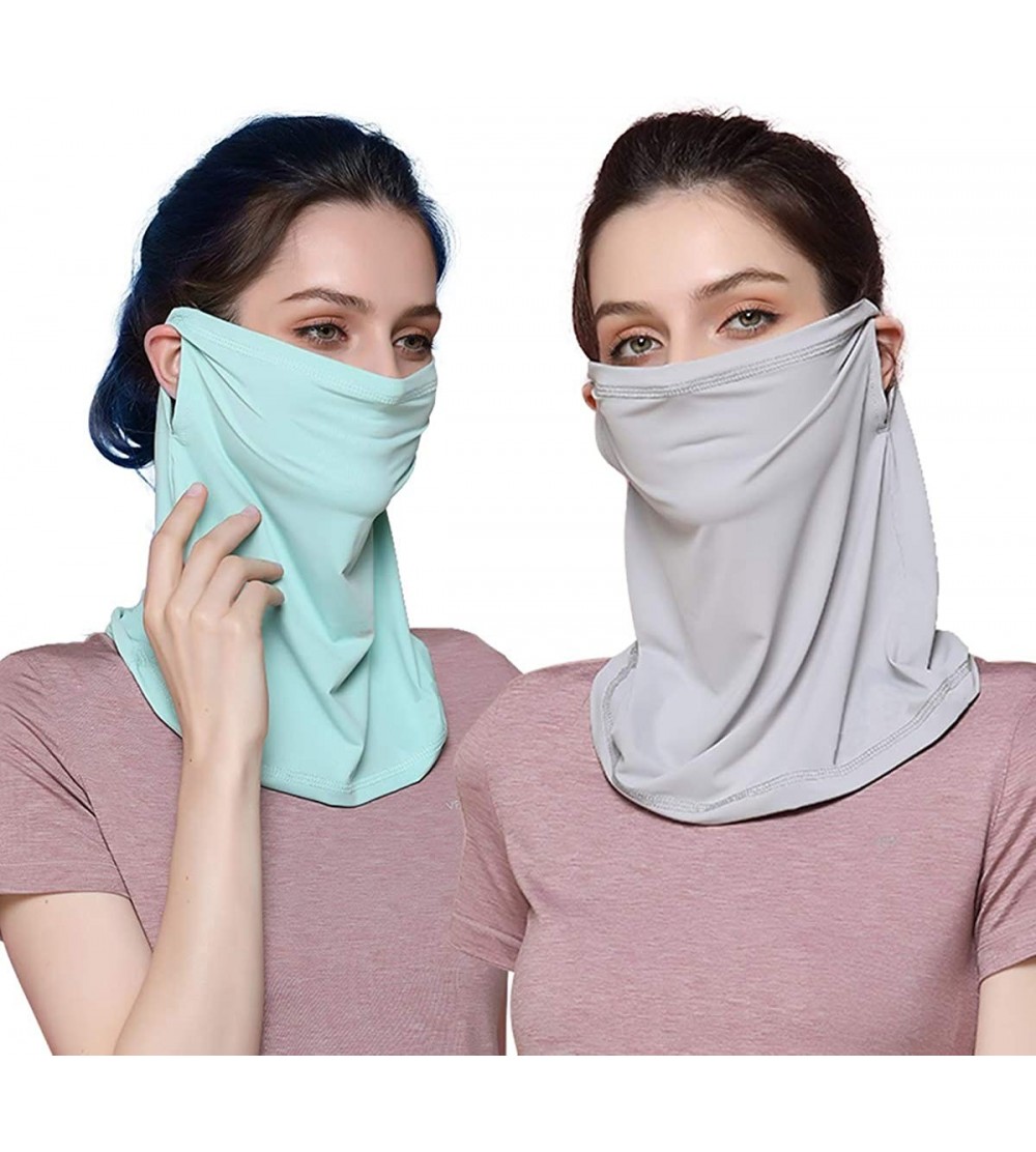 Balaclavas 2 PCS Ear Hole Bandana Neck Gaiter Tube Face Mask Headwear Face Scarf Sun Protection for Hiking Fishing - CP1920TD...