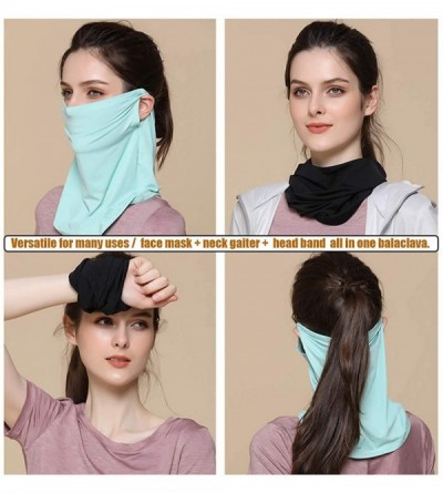 Balaclavas 2 PCS Ear Hole Bandana Neck Gaiter Tube Face Mask Headwear Face Scarf Sun Protection for Hiking Fishing - CP1920TD...