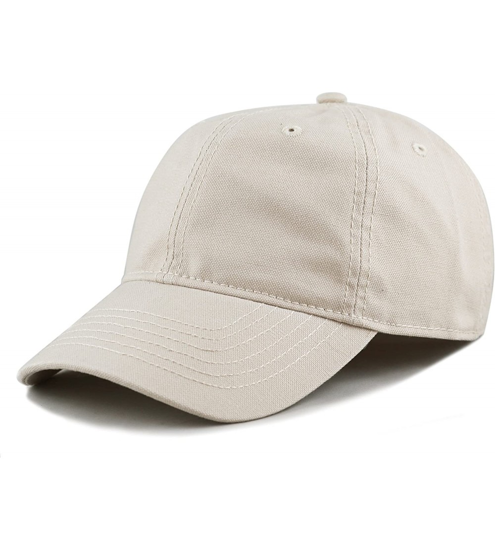 Baseball Caps 100% Cotton Canvas 6-Panel Low-Profile Adjustable Dad Baseball Cap - Putty - CL180DM7H52 $7.62