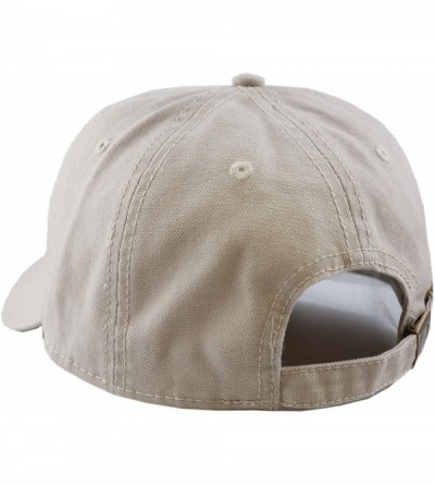 Baseball Caps 100% Cotton Canvas 6-Panel Low-Profile Adjustable Dad Baseball Cap - Putty - CL180DM7H52 $7.62