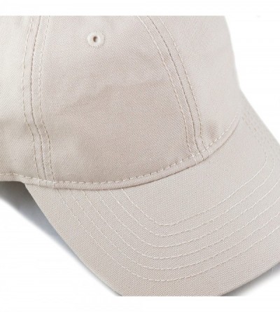 Baseball Caps 100% Cotton Canvas 6-Panel Low-Profile Adjustable Dad Baseball Cap - Putty - CL180DM7H52 $7.62