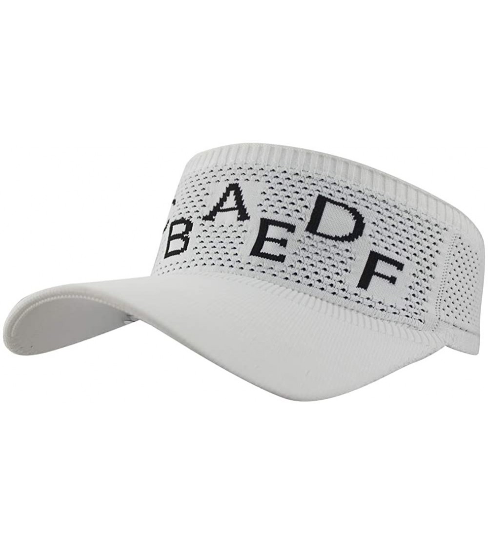 Baseball Caps Womens Summer Quick-Dry Mesh Empty Top Golf Stretchy Sun Baseball Visor Hat Cap - Letters White - CZ18ROWSS20 $...