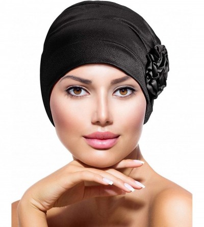 Skullies & Beanies Pieces Turban Flower Beanie Scarf - CY18TUUHKCG $11.63